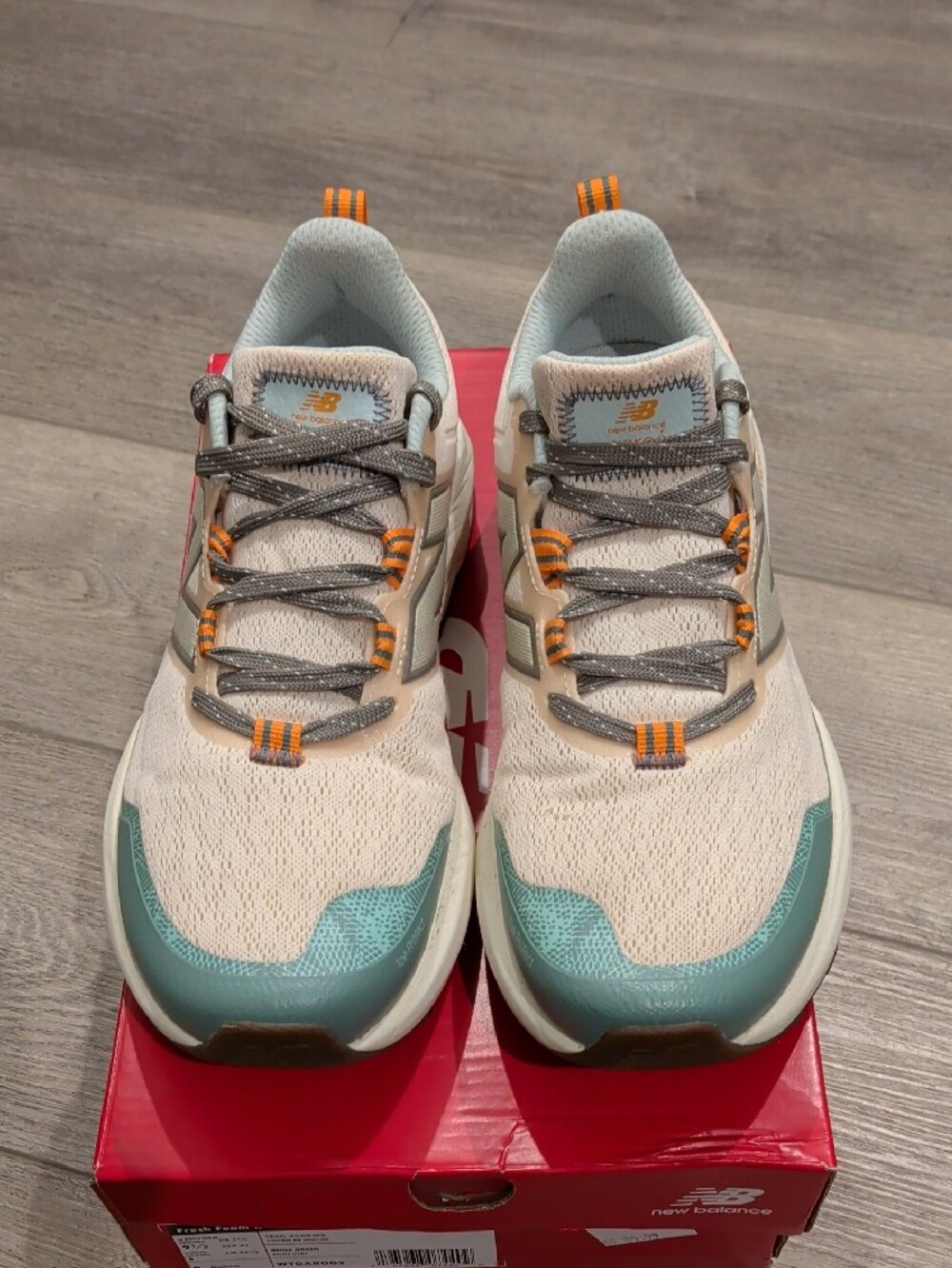New Balance Women's Trail Runner Sneakers - Cream, Teal & Orange - Picture 4 of 4
